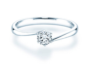 Bague de fiançailles Devotion dans 14K or blanc avec diamant 0,35ct G/SI