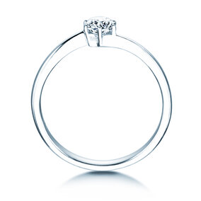 Bague de fiançailles Devotion dans 14K or blanc avec diamant 0,35ct G/SI