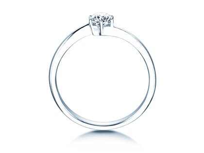 Bague de fiançailles Devotion dans 14K or blanc avec diamant 0,35ct G/SI