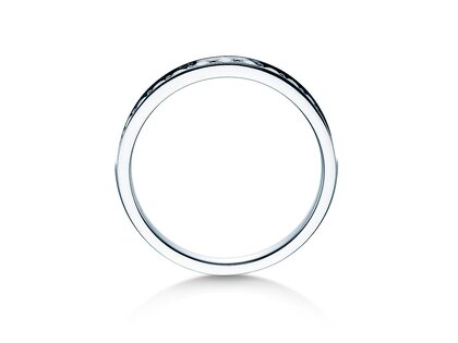 Bague de fiançailles Alliance-/Eternityring dans 18K or blanc avec diamants 0,39ct G/SI