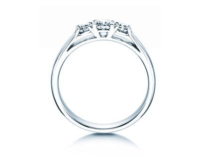 Bague de fiançailles 3 Stones dans 14K or blanc avec diamants 0,40ct G/SI
