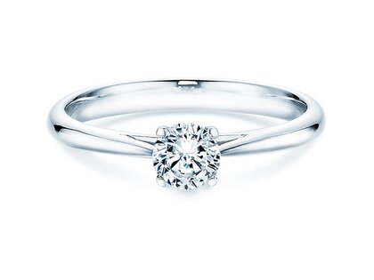 Bague de fiançailles Delight dans 14K or blanc avec diamant 0,40ct H/SI