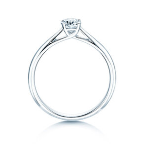 Bague de fiançailles Delight dans 14K or blanc avec diamant 0,40ct H/SI