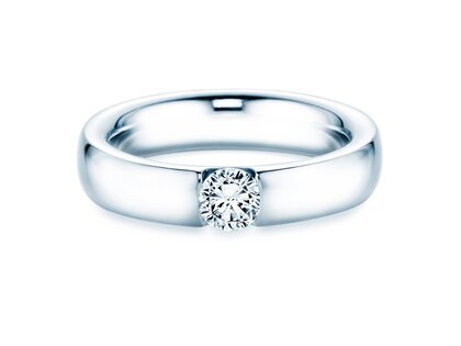 Bague de fiançailles Destiny dans 18K or blanc avec diamant 0,40ct H/SI