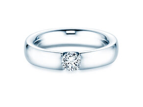 Bague de fiançailles Destiny dans 18K or blanc avec diamant 0,40ct H/SI