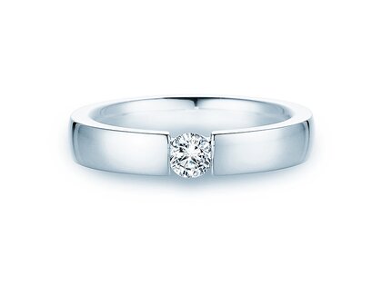 Bague de fiançailles Infinity dans 18K or blanc avec diamant 0,40ct H/SI