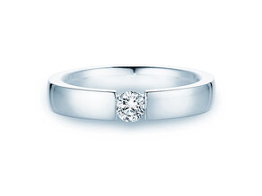 Bague de fiançailles Infinity dans 18K or blanc avec diamant 0,40ct H/SI