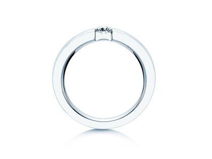 Bague de fiançailles Infinity dans 18K or blanc avec diamant 0,40ct H/SI