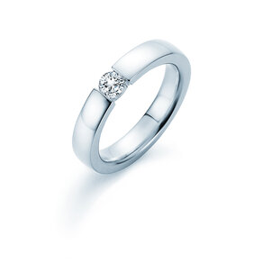 Bague de fiançailles Infinity dans 18K or blanc avec diamant 0,40ct H/SI