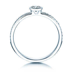 Bague de fiançailles Eternal Pavé dans 14K or blanc avec diamants 0,40ct G/SI