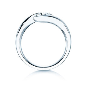 Bague de fiançailles Twist dans 18K or blanc avec diamant 0,40ct H/SI