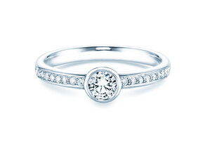 Bague de fiançailles Eternal Pavé dans 18K or blanc avec diamants 0,46ct G/SI