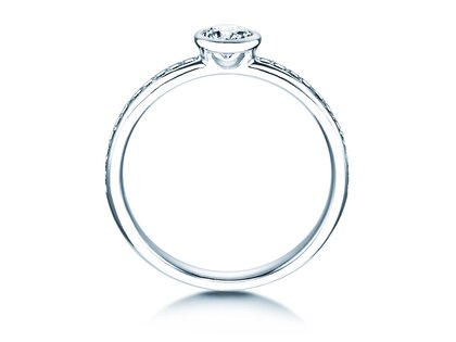 Bague de fiançailles Eternal Pavé dans 18K or blanc avec diamants 0,46ct G/SI