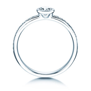 Bague de fiançailles Eternal Pavé dans 18K or blanc avec diamants 0,46ct G/SI