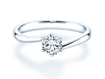 Bague de fiançailles Devotion dans 14K or blanc avec diamant 0,50ct H/SI