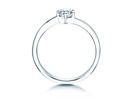 Bague de fiançailles Devotion dans 14K or blanc avec diamant 0,50ct H/SI