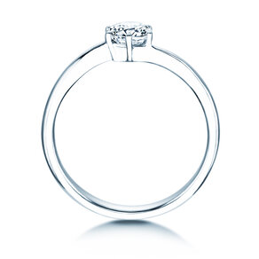 Bague de fiançailles Devotion dans 14K or blanc avec diamant 0,50ct H/SI