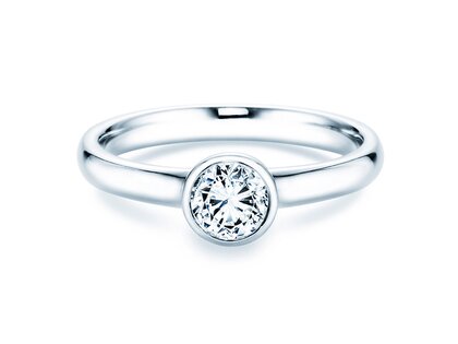 Bague de fiançailles Eternal dans 14K or blanc avec diamant 0,50ct G/IF