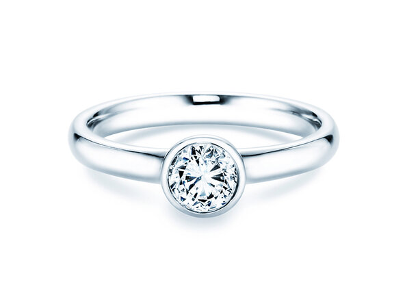 Bague de fiançailles Eternal en 9K or blanc avec diamant 0,75ct H/SI