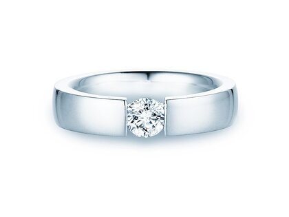 Bague de fiançailles Infinity dans platine 950/- avec diamant 0,50ct H/SI