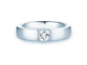 Bague de fiançailles Infinity dans platine 950/- avec diamant 0,50ct H/SI