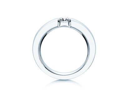 Bague de fiançailles Infinity dans platine 950/- avec diamant 0,50ct H/SI