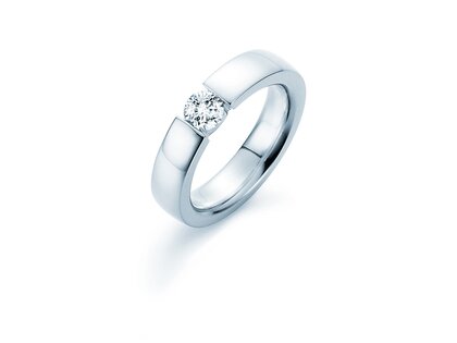 Bague de fiançailles Infinity dans platine 950/- avec diamant 0,50ct H/SI