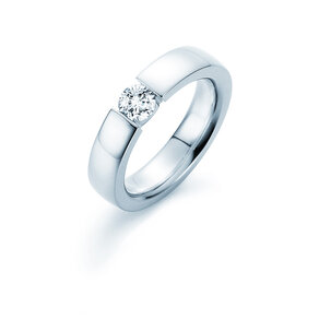 Bague de fiançailles Infinity dans platine 950/- avec diamant 0,50ct H/SI