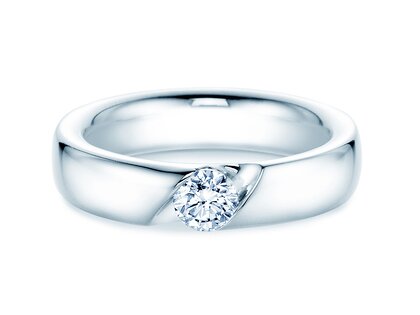 Bague de fiançailles Italic dans 14K or blanc avec diamant 0,50ct G/SI