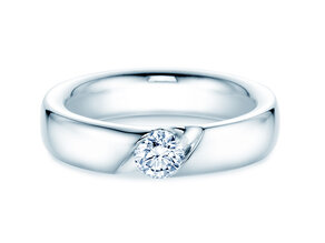 Bague de fiançailles Italic dans 14K or blanc avec diamant 0,50ct G/SI