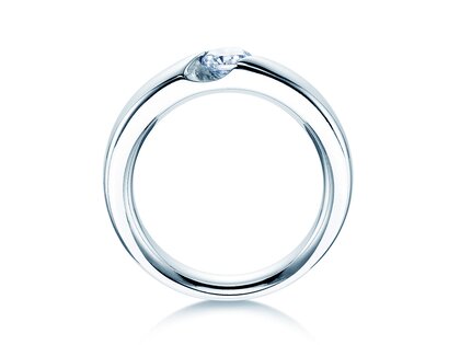Bague de fiançailles Italic dans 14K or blanc avec diamant 0,50ct G/SI