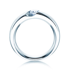 Bague de fiançailles Italic dans 14K or blanc avec diamant 0,50ct G/SI