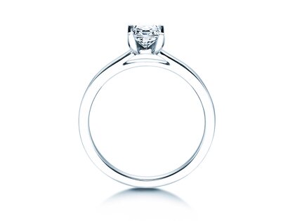 Bague de fiançailles Princess dans 14K or blanc avec diamant 0,50ct G/SI