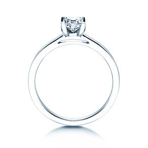 Bague de fiançailles Princess dans 14K or blanc avec diamant 0,50ct G/SI
