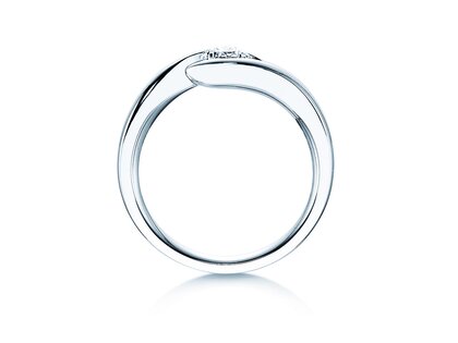 Bague de fiançailles Twist dans platine 950/- avec diamant 0,50ct G/SI