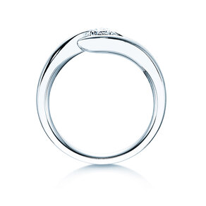 Bague de fiançailles Twist dans platine 950/- avec diamant 0,50ct G/SI