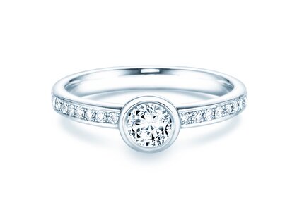Bague de fiançailles Eternal Pavé dans 18K or blanc avec diamants 0,60ct G/SI