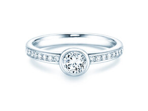 Bague de fiançailles Eternal Pavé dans 18K or blanc avec diamants 0,60ct G/SI