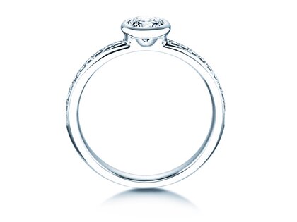 Bague de fiançailles Eternal Pavé dans 18K or blanc avec diamants 0,60ct G/SI