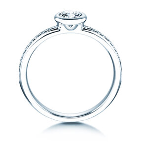 Bague de fiançailles Eternal Pavé dans 18K or blanc avec diamants 0,60ct G/SI