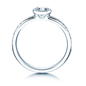 Bague de fiançailles Eternal Pavé dans 14K or blanc avec diamants 0,70ct G/SI