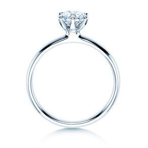 Bague de fiançailles Classic 6 dans 18K or blanc avec diamant 0,75ct H/SI