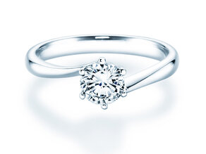 Bague de fiançailles Devotion dans 14K or blanc avec diamant 0,75ct H/SI
