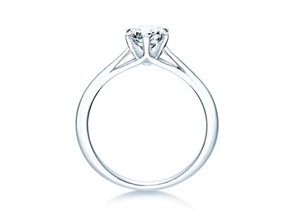Bague de fiançailles Heaven 6 en 9K or blanc avec diamant de laboratoire 0,75ct E/VS