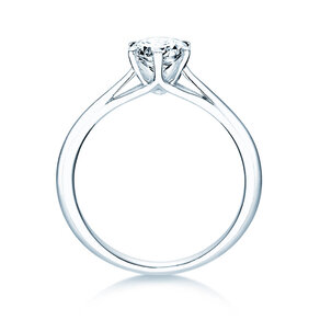 Bague de fiançailles Heaven 6 en 9K or blanc avec diamant de laboratoire 0,75ct E/VS