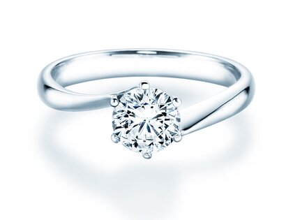 Bague de fiançailles Devotion dans 18K or blanc avec diamant 1,00ct H/SI