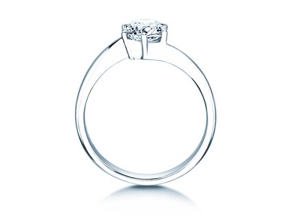Bague de fiançailles Devotion dans 18K or blanc avec diamant 1,00ct H/SI