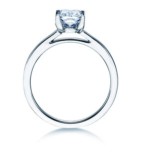 Bague de fiançailles Princess en 14K or blanc avec diamant 1,50ct G/SI