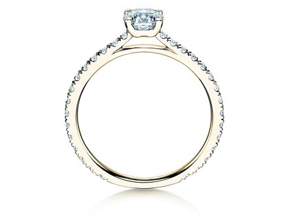 Bague de fiançailles Pure Diamond dans 14K or jaune avec diamants 0,92ct G/SI