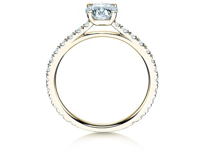 Bague de fiançailles Pure Diamond dans 14K or jaune avec diamants 1,17ct G/SI